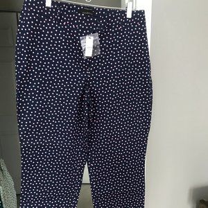 NWT Talbots Capri/Ankle Polka Dot Pants